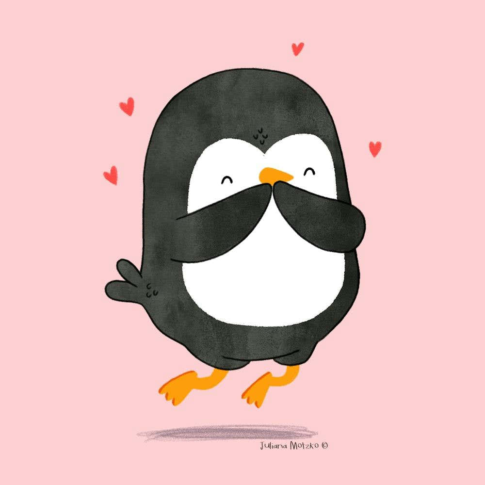 Cute Penguin in love