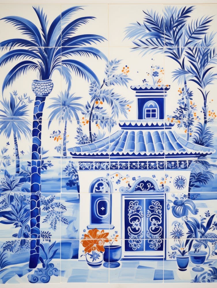 Blue And White Tile 2