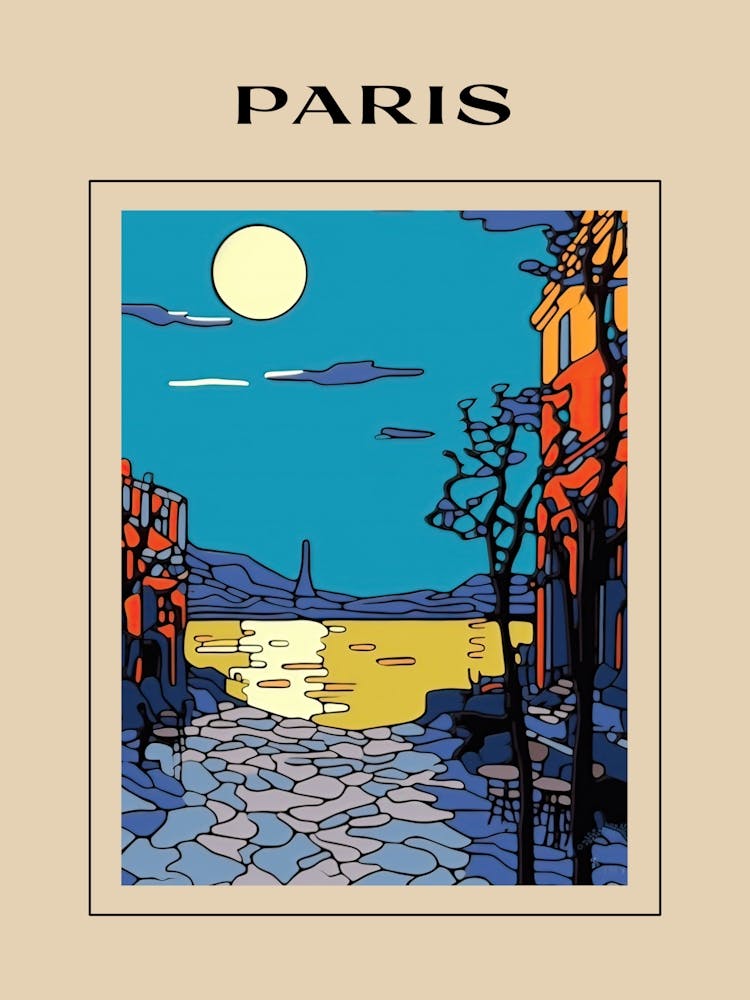 Minimal Design Style Of Paris, France 1 Poster