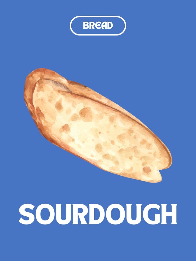 Sourdough Bread Food Kitchen Illustration
