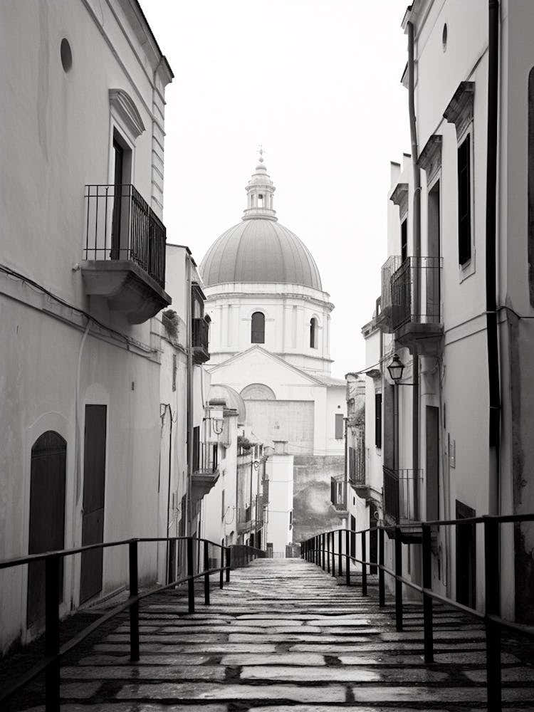 Amalfi, Italy, Black And White Photography 1