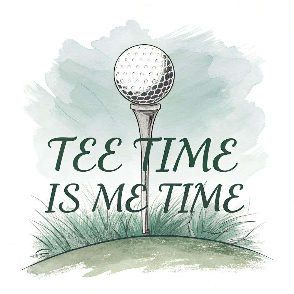 Tee Time Is Me Time A Minimalist Design Featuring