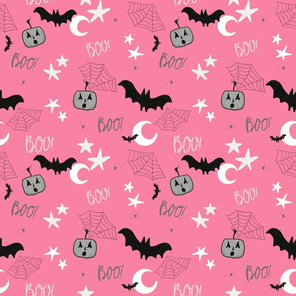 Black And White Pumpkin On Pink