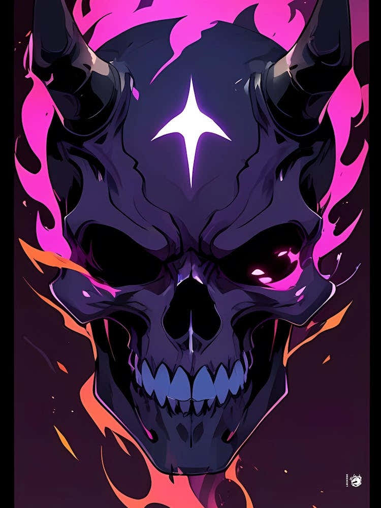Dark Demon Skull