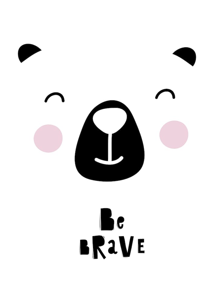 Scandi Be Brave Bear Face