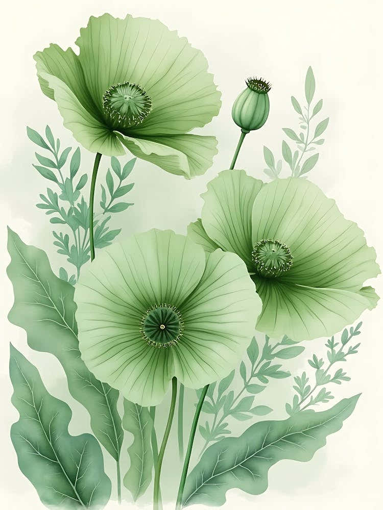 Sage Leaf Harmony Illustration