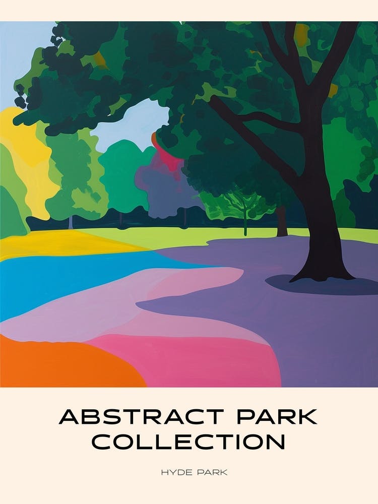 Abstract Park Collection Poster Hyde Park London 7