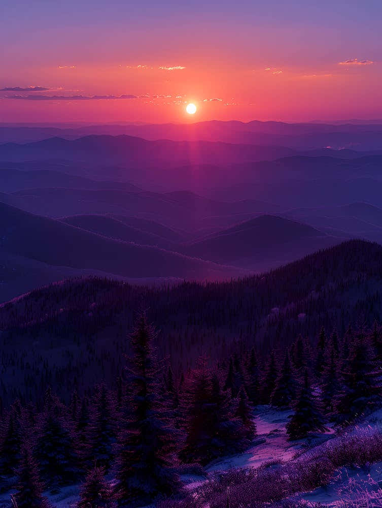 Sunrise Over The Blue Ridge Mountains