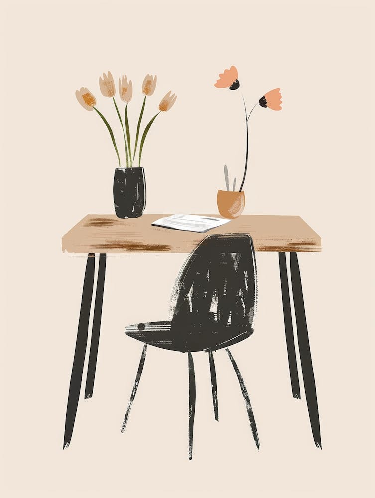 Table With Flowers