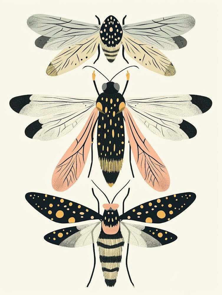 Colourful Insect Illustration Fly 3