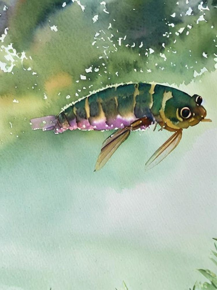 Emperor Shrimp Storybook Watercolour