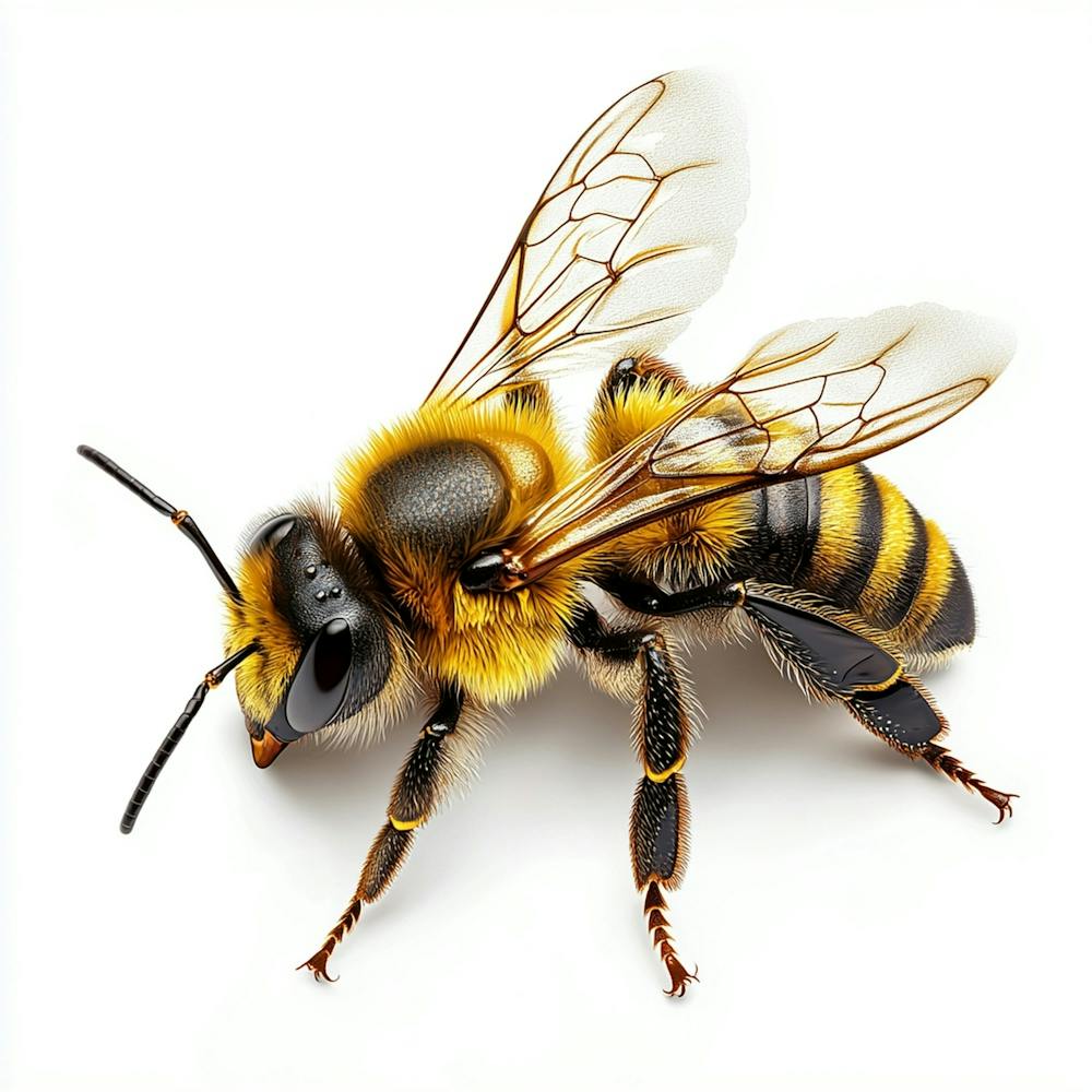 Bee Isolated On White Background