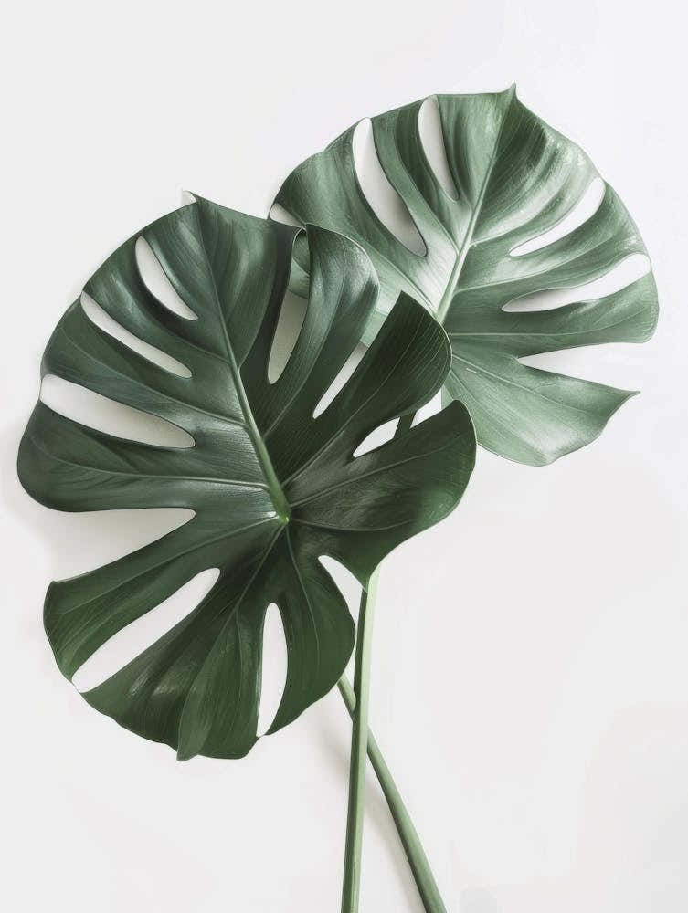Two Monstera Leaves