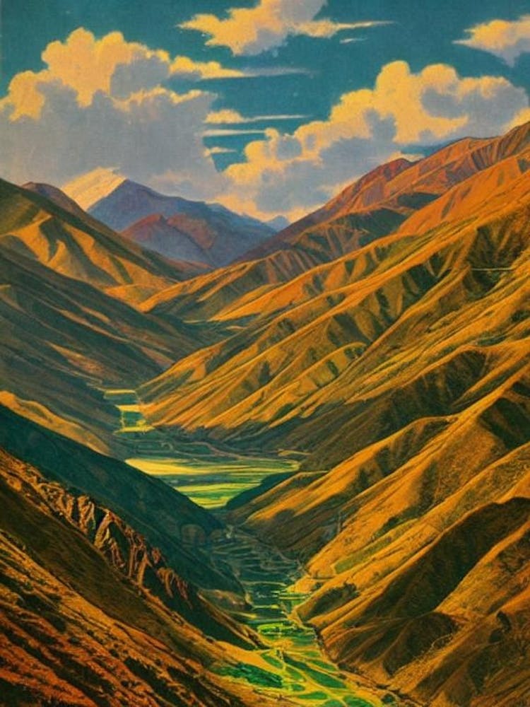 Hemis National Park 2 India Vintage Poster