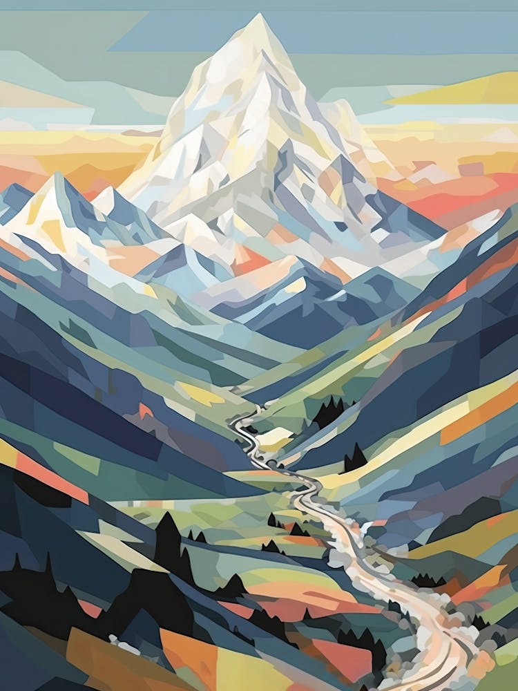The Alps   Geometric Vector Illustration 3