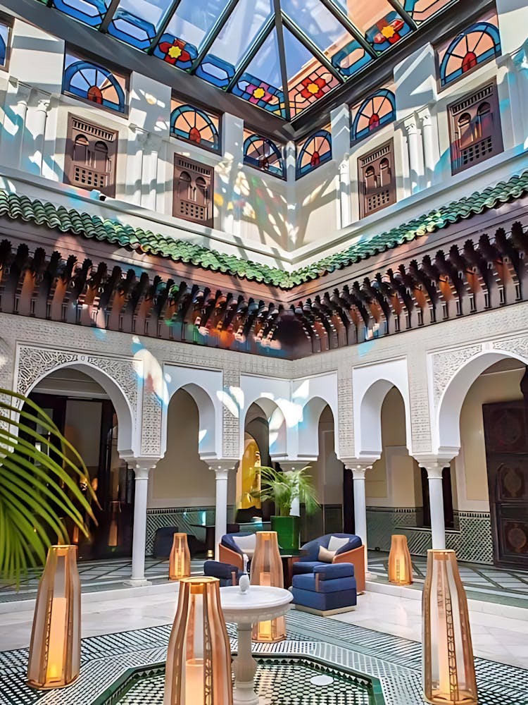 Courtyard Of A Hotel
