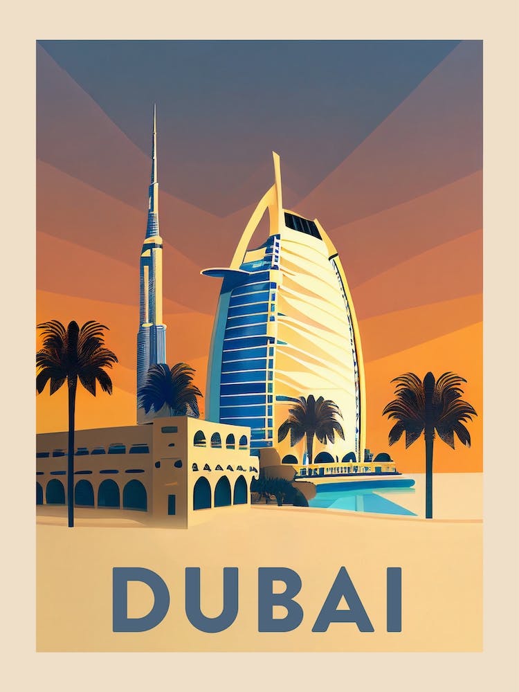 Dubai Travel Poster