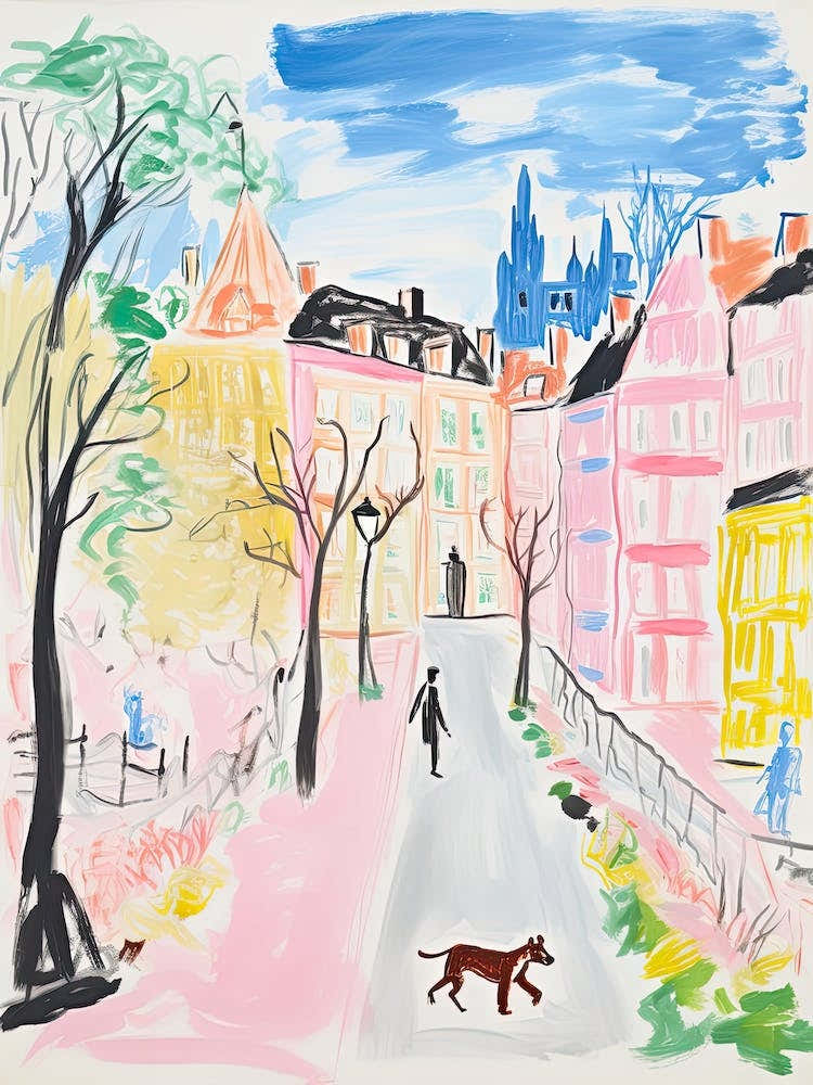 Vienna, Dreamy Storybook Illustration 2