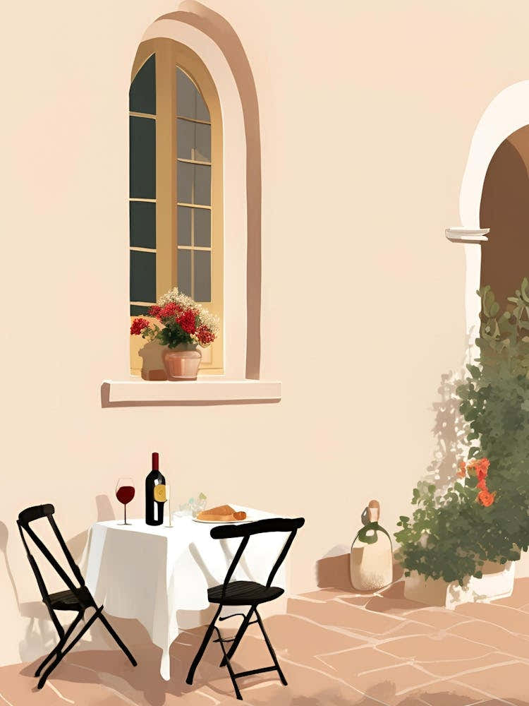 Table And Chairs On A Patio