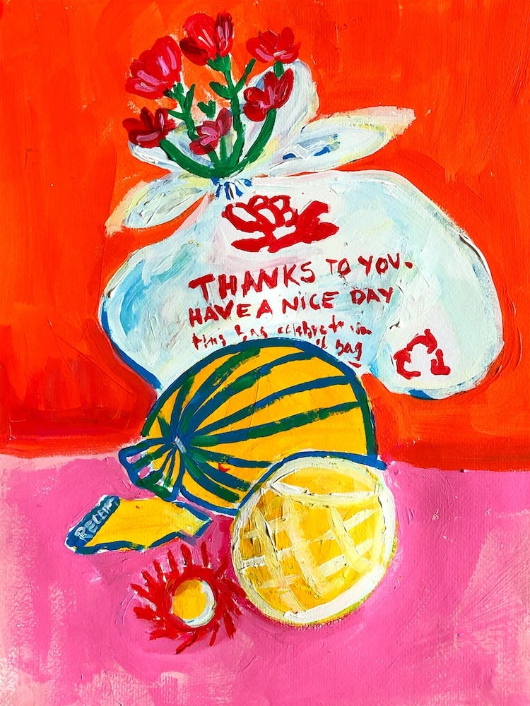 Flowers And Fruit Of A Modern Still Life