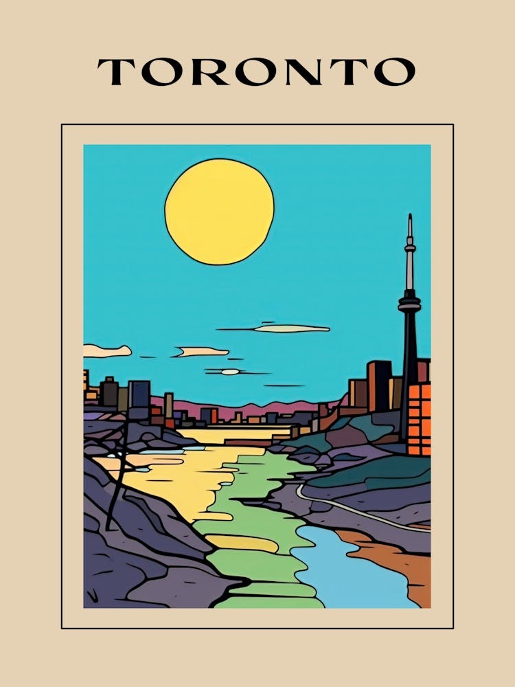 Minimal Design Style Of Toronto, Canada 3 Poster