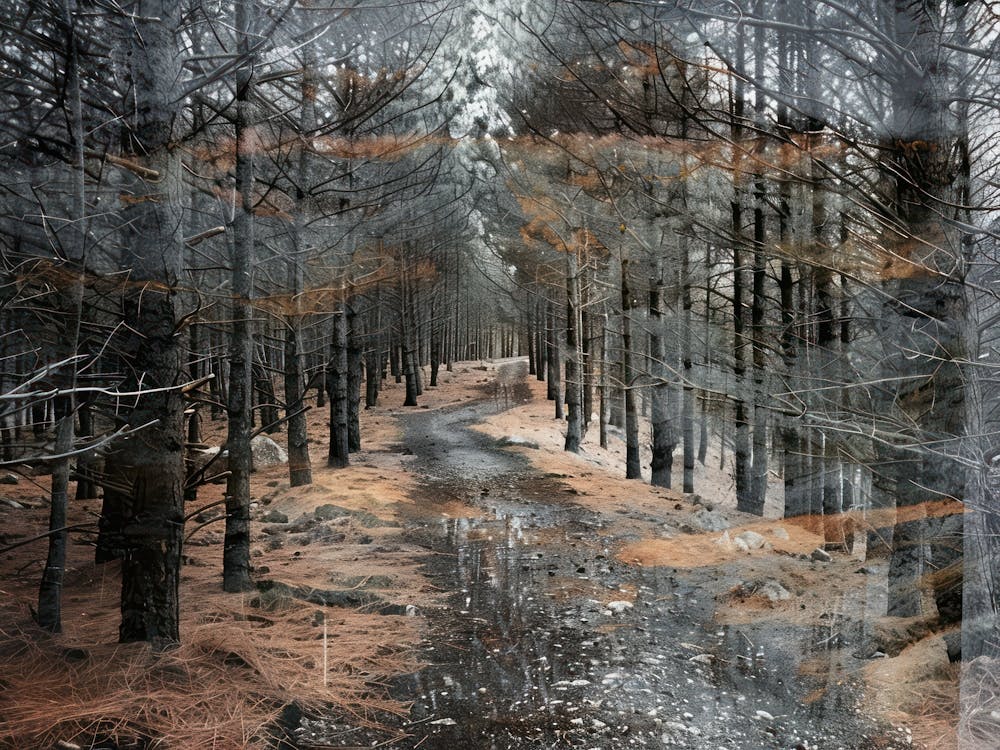 Vintage Forest Photo Collage 7