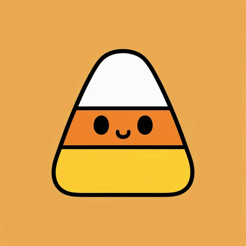 Cute and happy candy corn