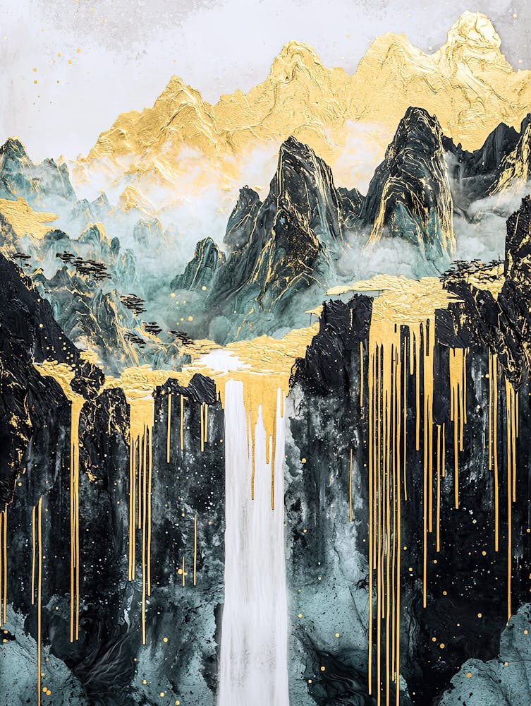 Hida Mountains Golden Peaks - Mystic Luxe