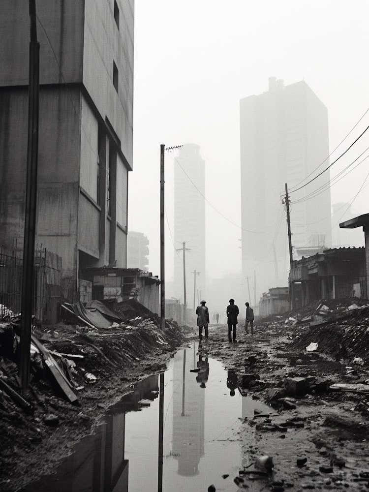 Jakarta, Indonesia, Black And White Old Photo 3