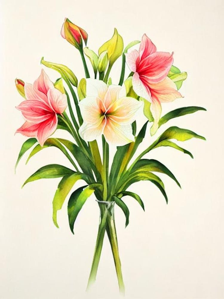 Amaryllis Vintage Flowers Flower