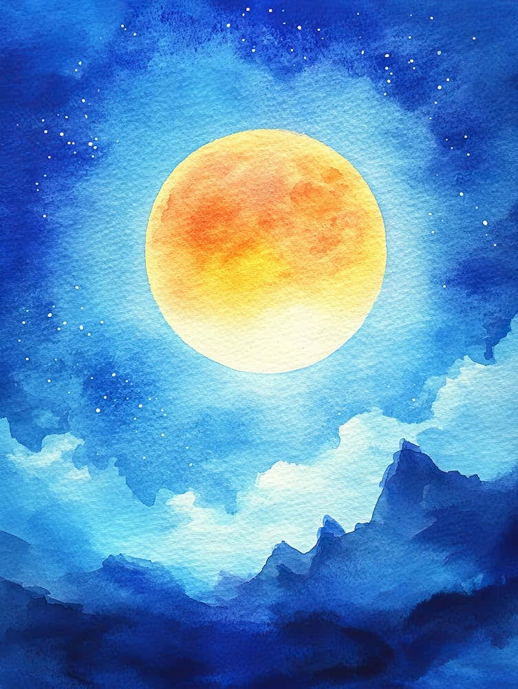 Abstract Full Moon Power Spiritual Energy