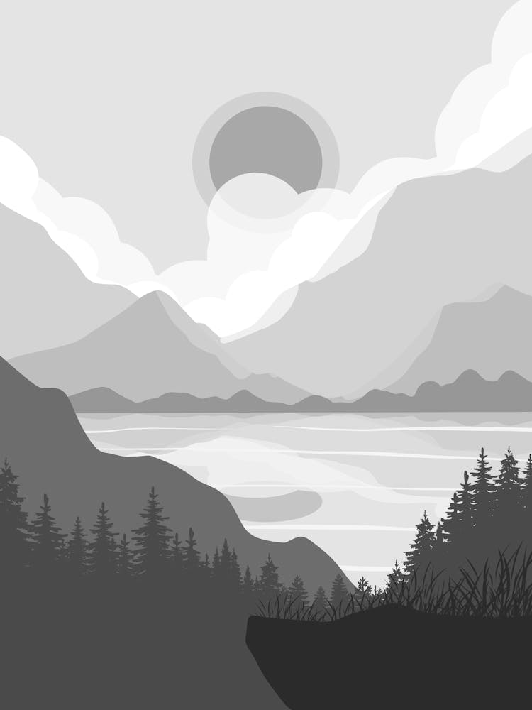 Black And White Landscape 4