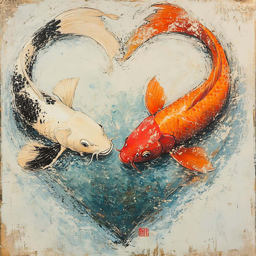 Koi Fish In Heart 9