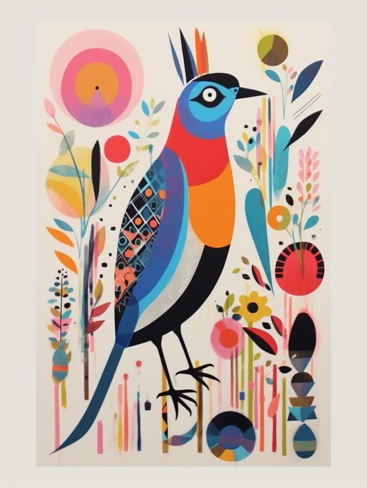 Colourful Scandi Bird Grouse 3