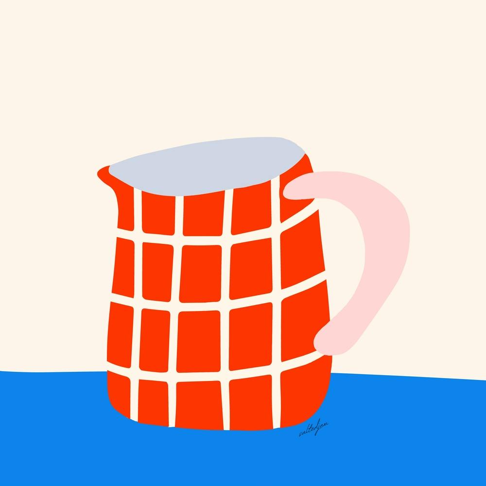 Orange Milk Jug Square