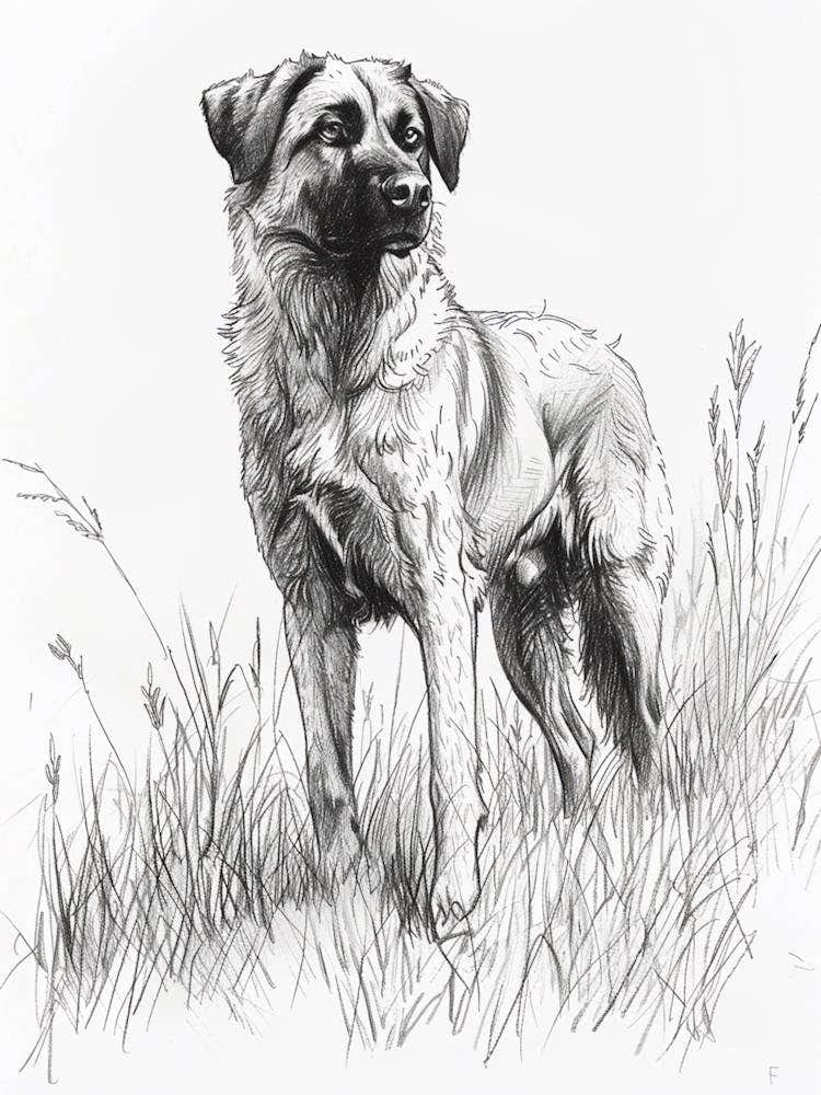 Anatolian Shepherd Dog Line Sketch 3