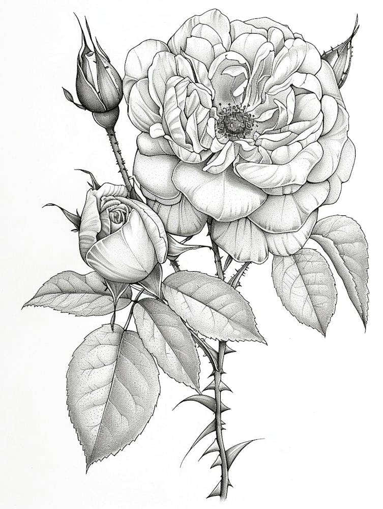 Roses Sketch 19