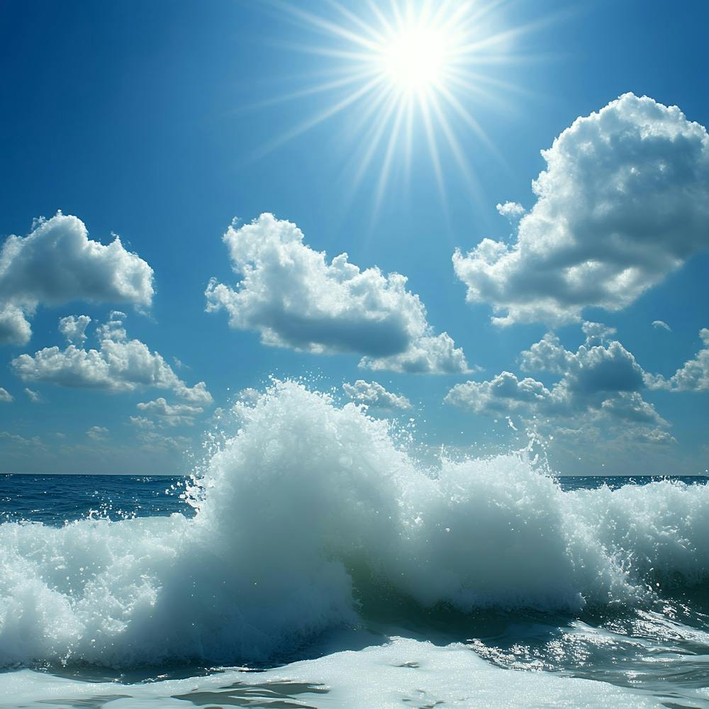 Crashing Waves On The Beach