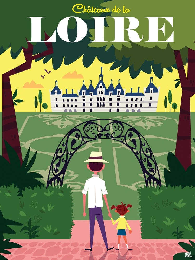 Chateaux De La Loire Poster Green