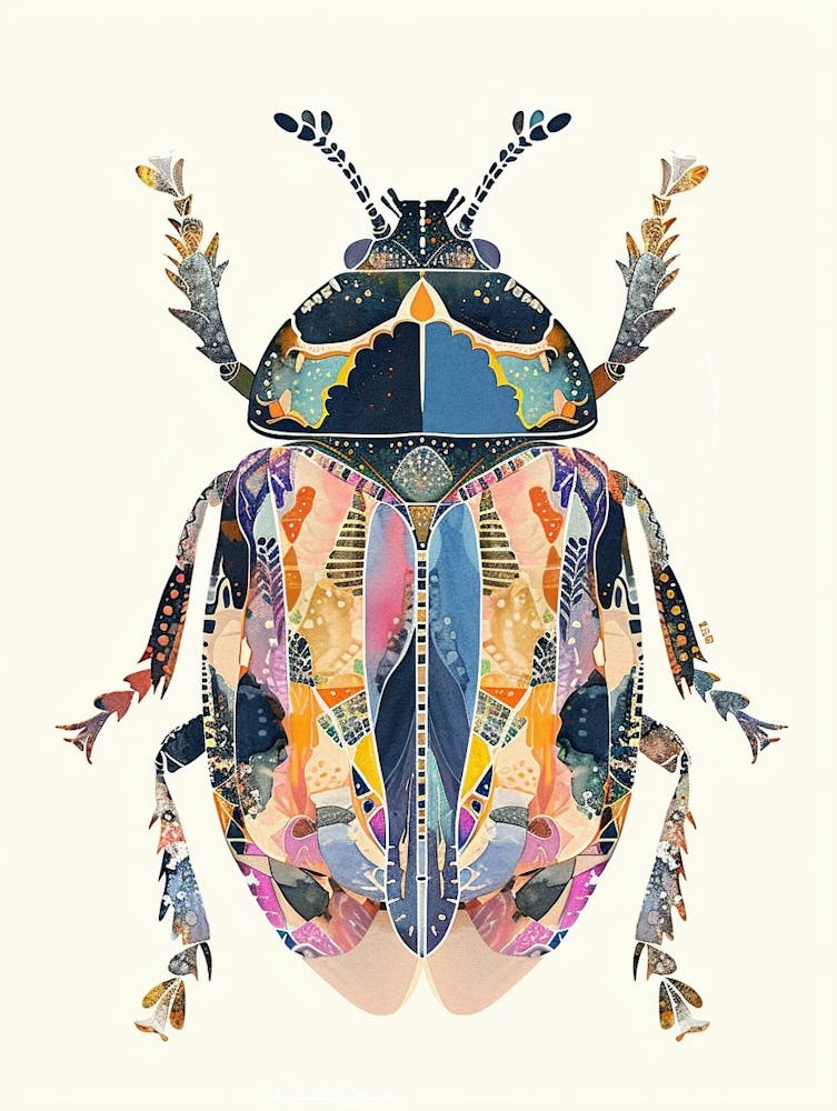 Colourful Insect Illustration June Bug 13