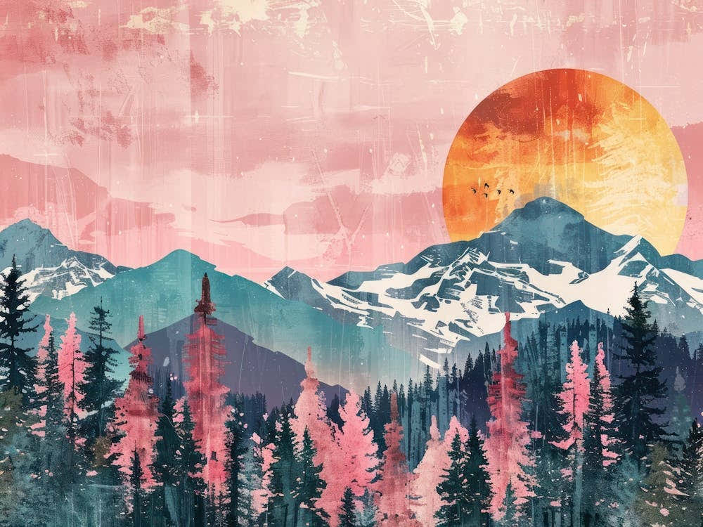 Retro Landscape Illustration 4