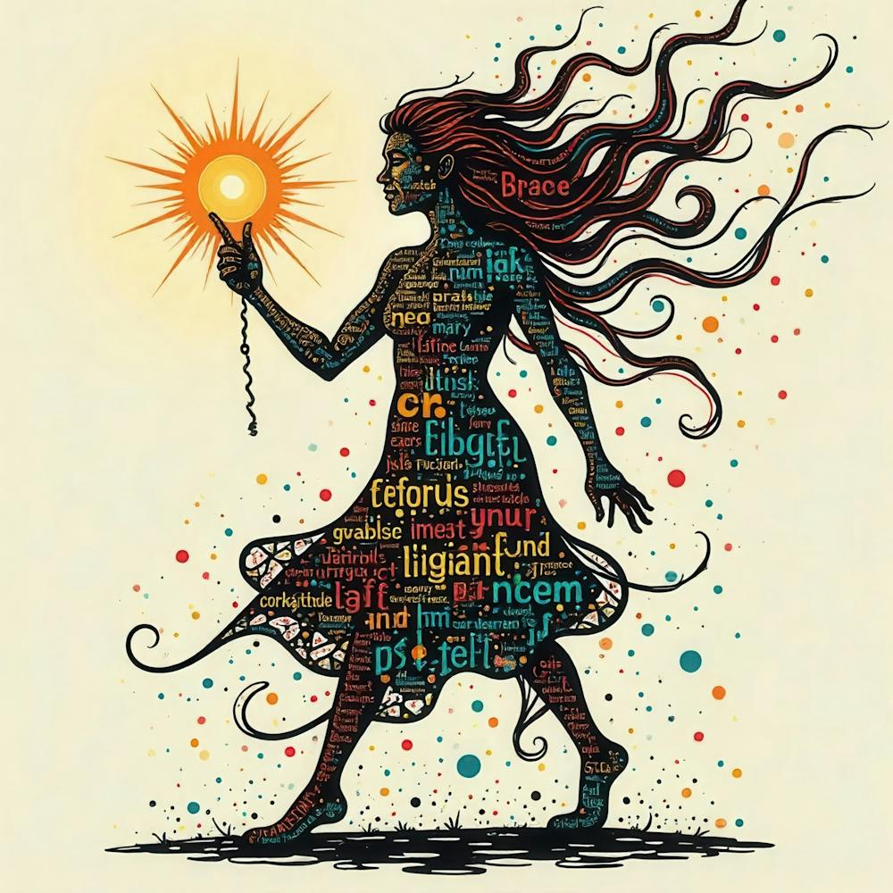 Woman Holding A Light Bulb