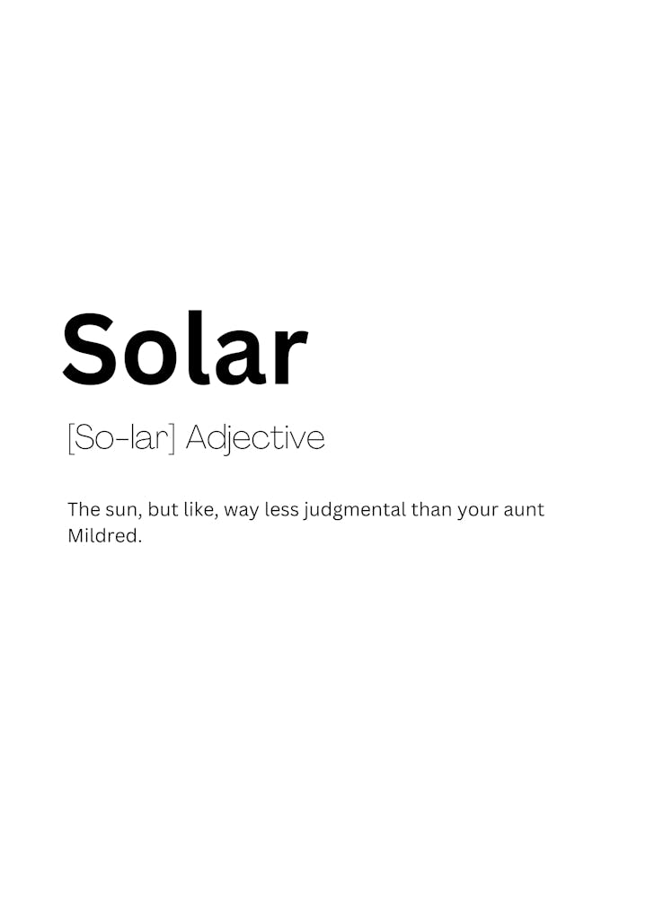 Solar Definition Meaning