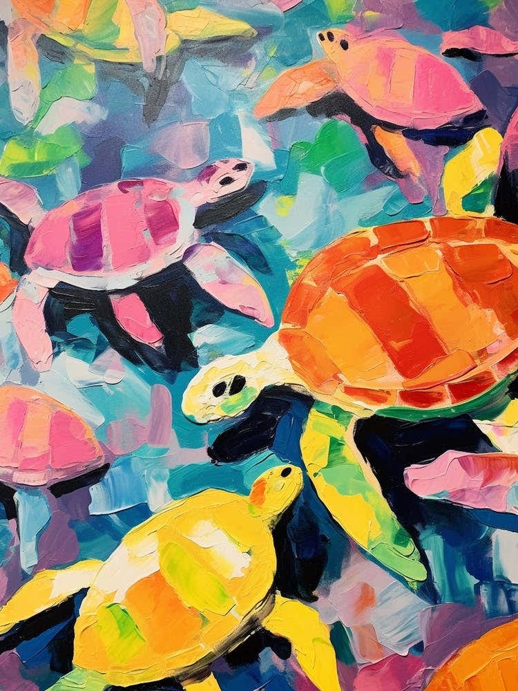 Turtle Abstract Group Painting