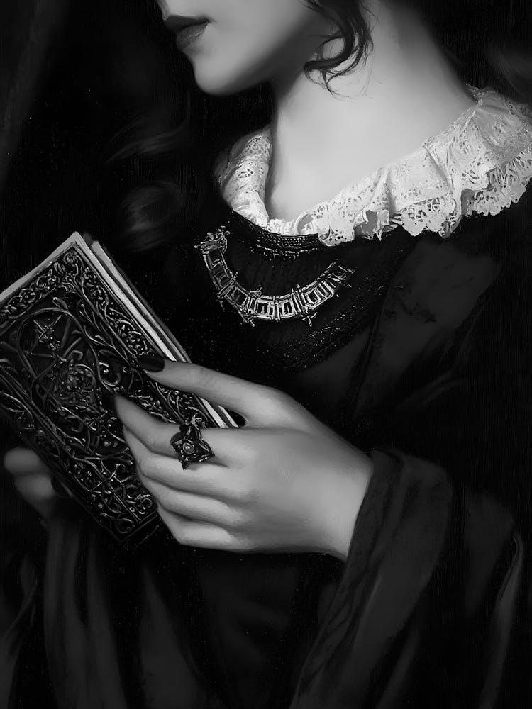 Girl Holding A Book