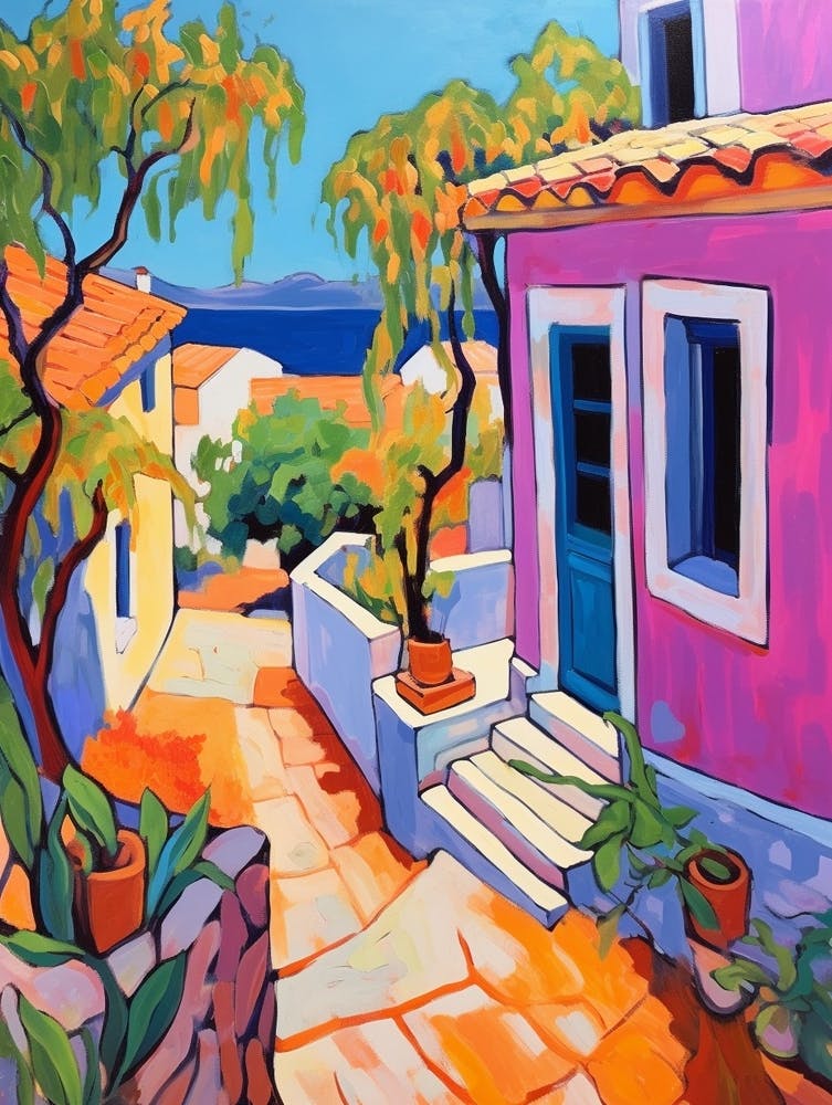 Rhodes Greece 2 Fauvist Painting