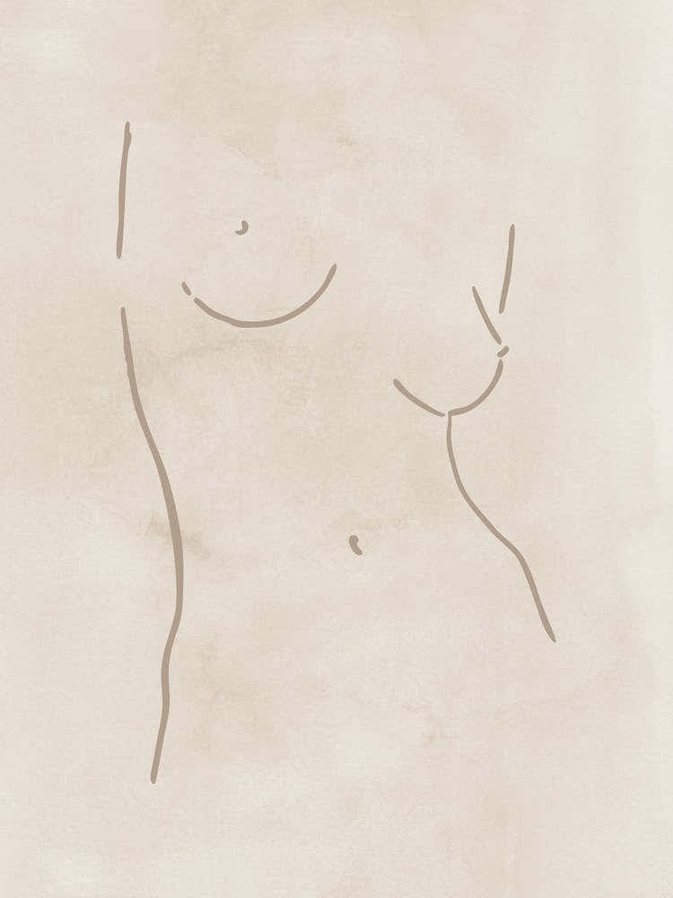 Female Body Sketch 6 Beige