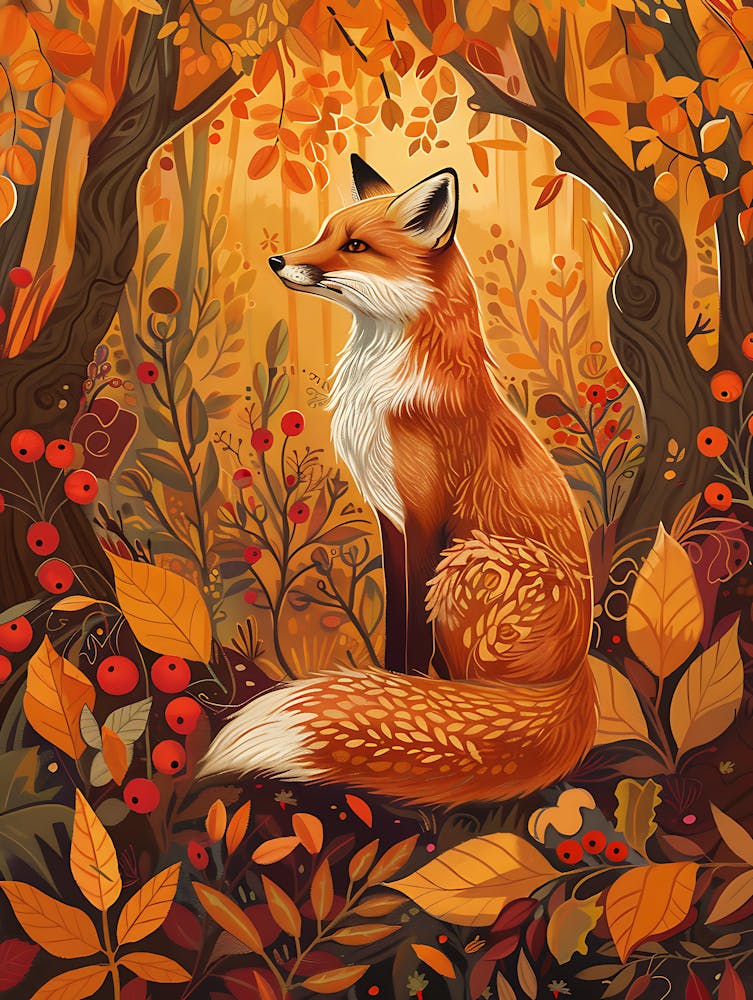 Solitary Fox In The Autumn 3