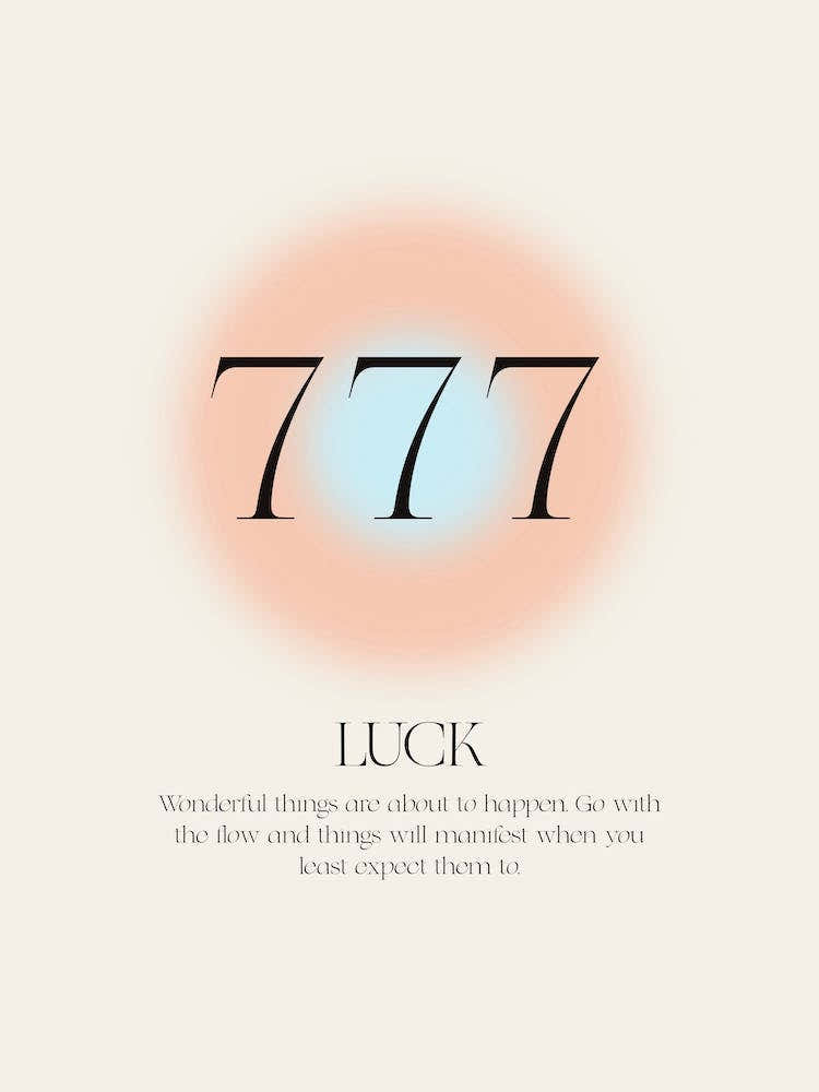 Angel Number 777 Luck