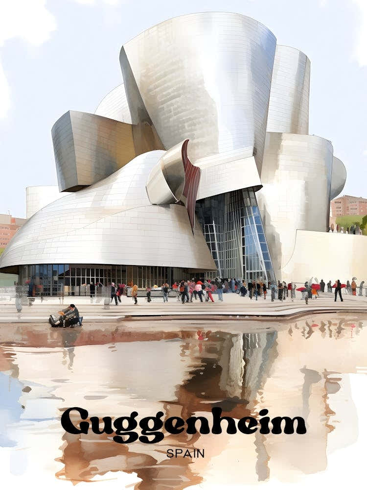 Guggenheim Museum Bilbao Spain Landmark Travel Art